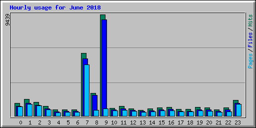 Hourly usage for June 2018