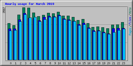 Hourly usage for March 2019