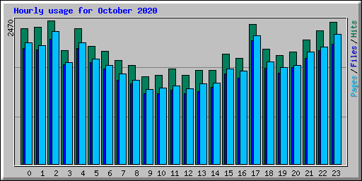 Hourly usage for October 2020