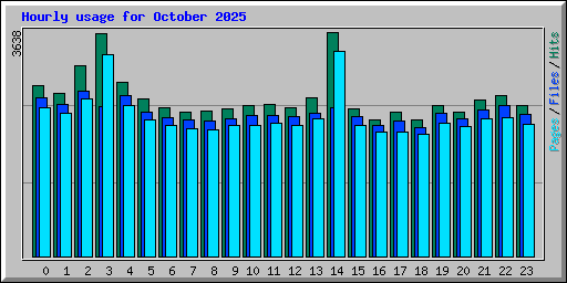 Hourly usage for October 2025