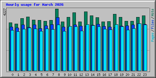 Hourly usage for March 2026